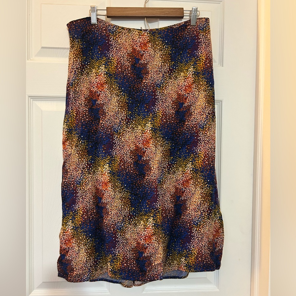 Colorful silk/satin skirt
